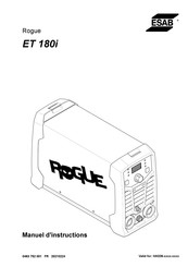 ESAB Rogue ET 180i Manuel D'instructions