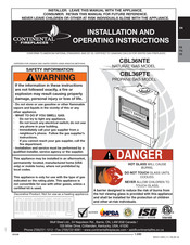 Continental Fireplaces CBL36PTE Instructions D'installation Et D'opération