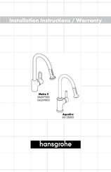 Hansgrohe Metro E 06697 5 Serie Instructions D'installation