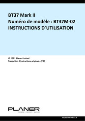 Planer BT37 Mark II Manuel D'instructions