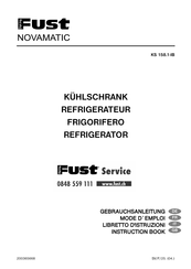 Fust NOVAMATIC KS 158.1-IB Mode D'emploi