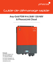 Phocos Any-Grid PSW-H-6.5kW-120/48V Guide De Démarrage Rapide