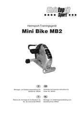 Christopeit Sport Mini Bike MB2 Notice De Montage Et D'utilisation