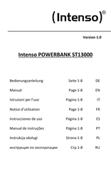 Intenso Powerbank ST13000 Notice D'utilisation