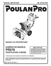 Poulan Pro PR270 Manuel Du Propriétaire