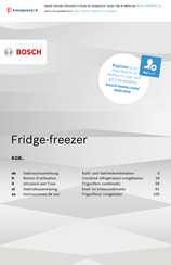 Bosch KGB86AIFP Notice D'utilisation