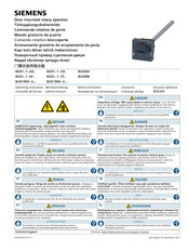 Siemens 8UD1 1- AD Série Notice D'utilisation
