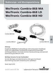 weinor WeiTronic Combio-868 HD Notice D'utilisation Et De Montage