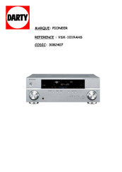 Pioneer VSX-919AH Mode D'emploi