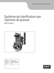 Skf GVP-S-025-4 Notice De Montage Et Mise En Service