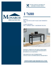 Monarch Specialties KAIGRDSK Instructions D'assemblage