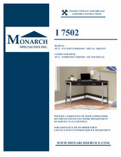 Monarch Specialties I 7502 Instructions D'assemblage