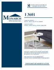 Monarch Specialties MONI3601 Instructions D'assemblage