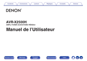 Denon AVR-X2500H Manuel De L'utilisateur