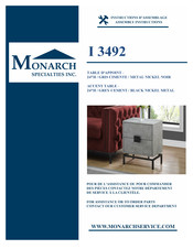 Monarch Specialties I 3492 Instructions D'assemblage