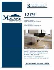 Monarch Specialties MONI3476 Instructions D'assemblage