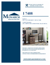 Monarch Specialties I 7408 Instructions D'assemblage