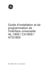GE ATS1809 Guide D'installation Et De Programmation
