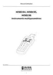 Hanna Instruments HI98195 Manuel D'utilisation
