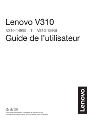 Lenovo V310 Guide De L'utilisateur