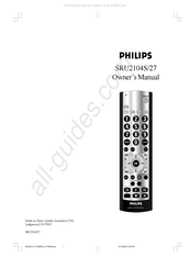 Philips SRU2104S/27 Mode D'emploi