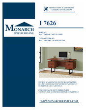 Monarch Specialties I 7626 Instructions D'assemblage