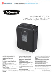 Fellowes Powershred 8Cd Mode D'emploi