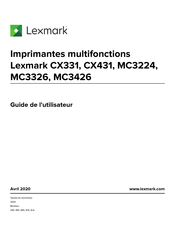 Lexmark MC3224i Guide De L'utilisateur