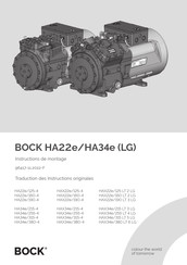 bock HAX34e/380 LT 6 LG Instructions De Montage
