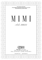 Gessi Mimi 36623 Mode D'emploi