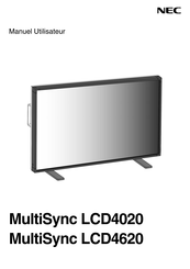 NEC MultiSync LCD4020 Manuel Utilisateur
