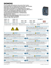 Siemens 3VA21 H 4 Serie 3VA21 MS3 Serie Notice D'utilisation