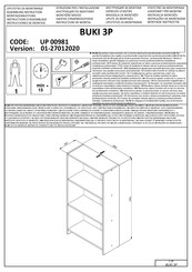 BUT BUKI 3P UP 00981 Instructions D'assemblage