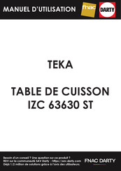 Teka IZC 63630 ST Manuel D'utilisation