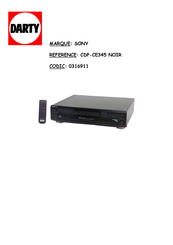 Sony CDP-CE245 Mode D'emploi