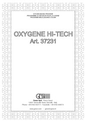 Gessi Oxygene Hi Tech 37231 Mode D'emploi