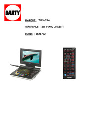 Toshiba SD-P1400 Mode D'emploi