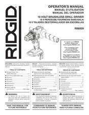 RIDGID R86009 Manuel D'utilisation