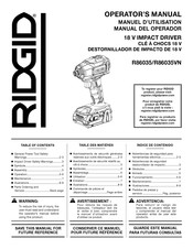 RIDGID R86035VN Manuel D'utilisation