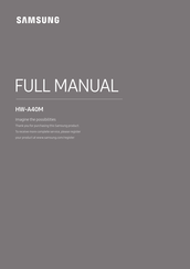 Samsung HW-A40M Manuel D'instructions