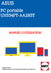 Asus ZenBook 15 UX534FT-AA283T Manuel Électronique