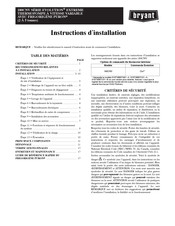 Bryant Evolutionr Extreme 180CNV Instructions D'installation