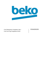 Beko RCNA320K20S Notice D'utilisation