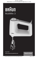 Braun MultiMix 3 4644 Mode D'emploi