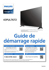 Philips 43PUL7672 Guide De Démarrage Rapide