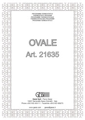 Gessi OVALE 21635 Instructions D'installation