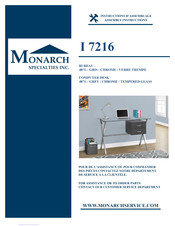 Monarch Specialties I 7216 Instructions D'assemblage