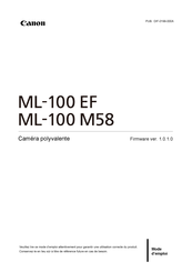 Canon ML-100 EF Mode D'emploi