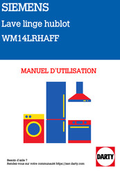 Siemens WM14LRHAFF Manuel D'utilisation Et Notice D'installation