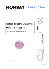 Horiba Scientific LAQUAtwin B-731 Manuel D'utilisation